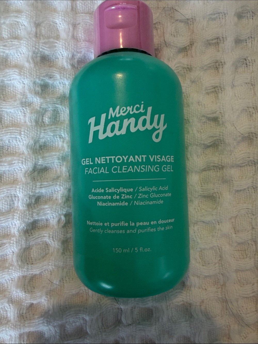 Merci Handy Facial Cleansing Gel - Mint with Pink Cap New!